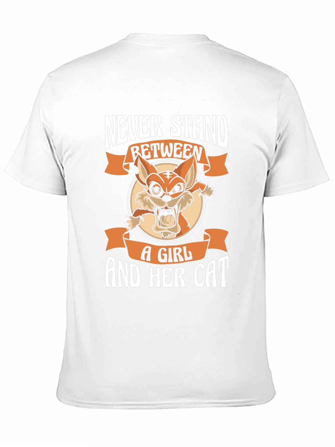 Never Stand Between A Girl And Her Cat T-Shirt