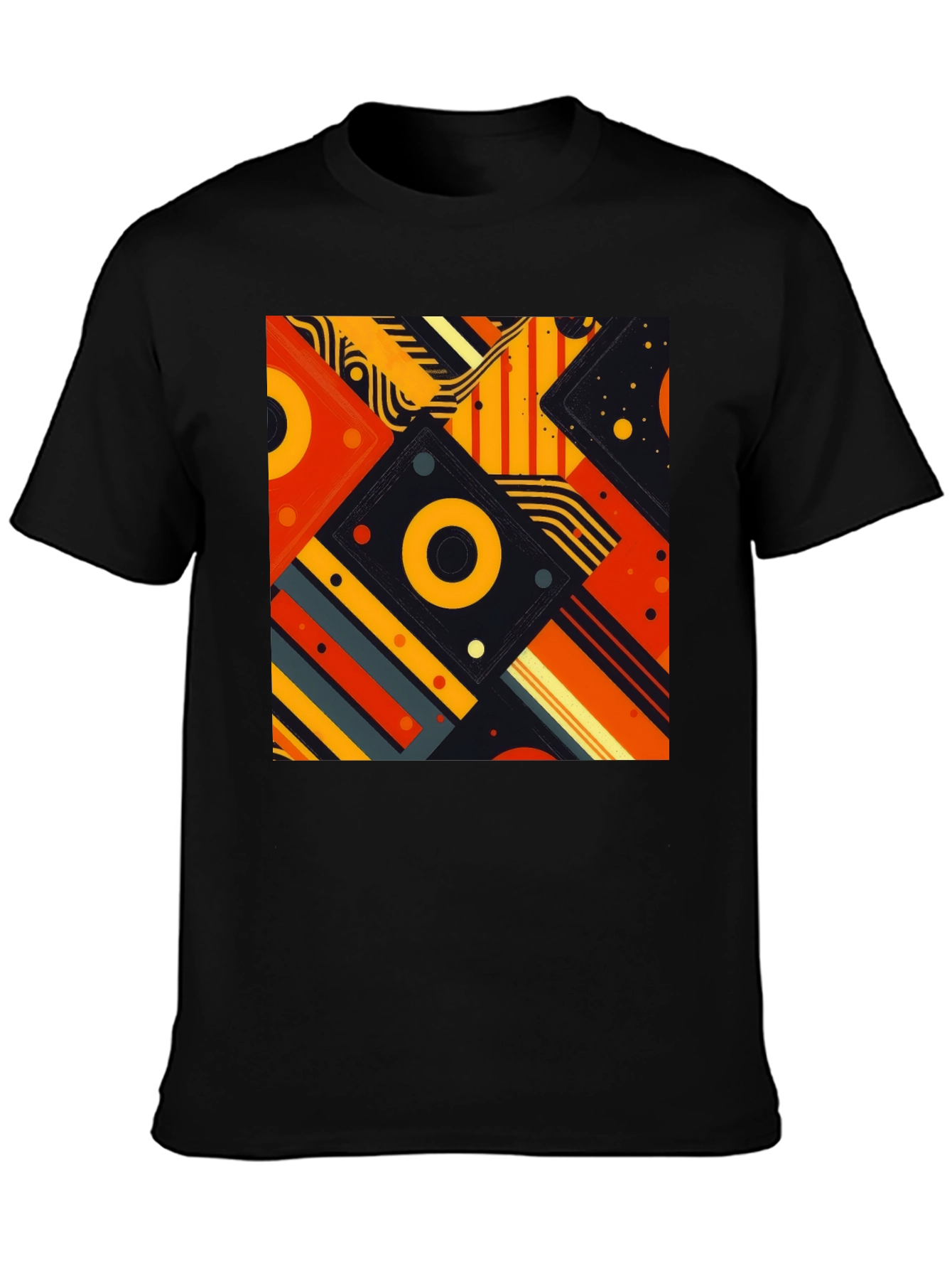 Abstract Geometric Pattern Tee - Modern Design