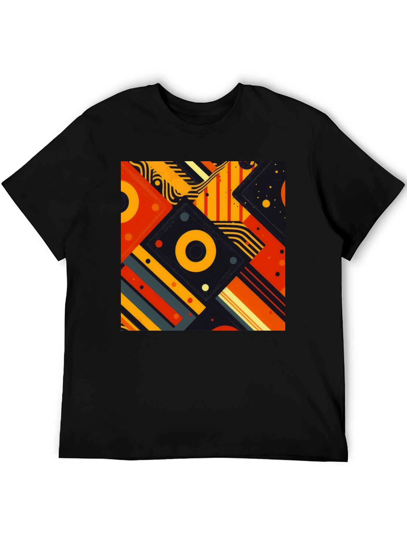 Abstract Geometric Pattern Tee - Modern Design