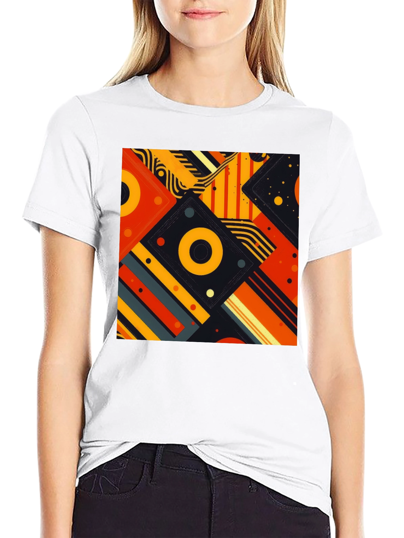 Abstract Geometric Pattern Tee - Modern Design
