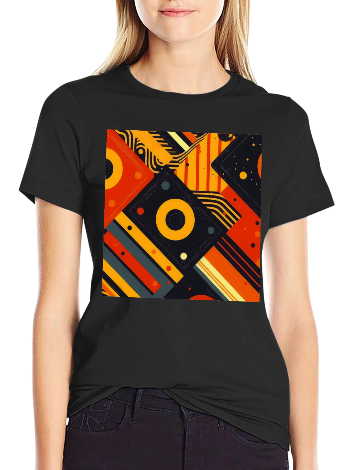 Abstract Geometric Pattern Tee - Modern Design