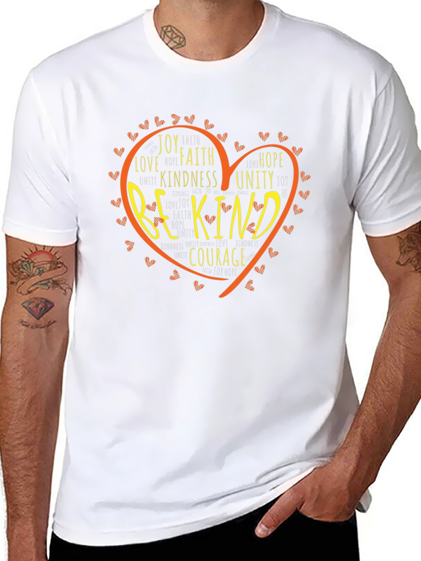 Be Kind Heart Graphic T-Shirt - Positive Message Tee