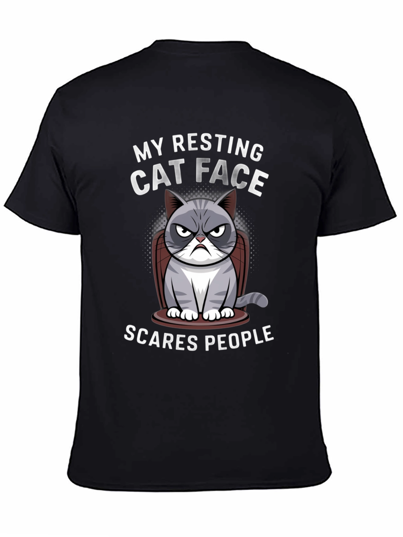 Grumpy Cat Face T-Shirt - Funny Novelty Tee
