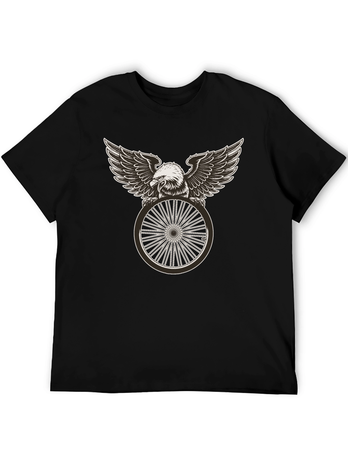 Eagle Wheel Graphic Tee - Black