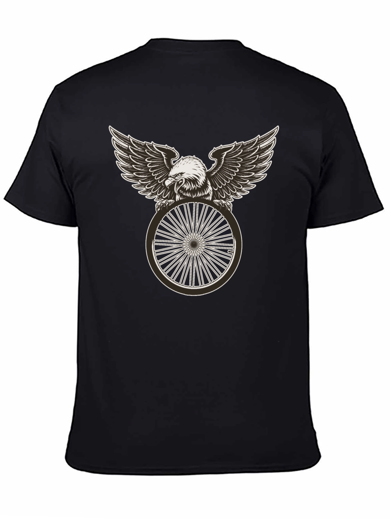 Eagle Wheel Graphic Tee - Black