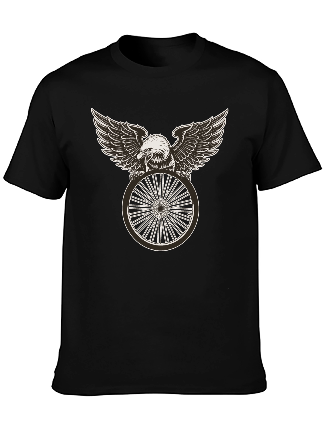 Eagle Wheel Graphic Tee - Black
