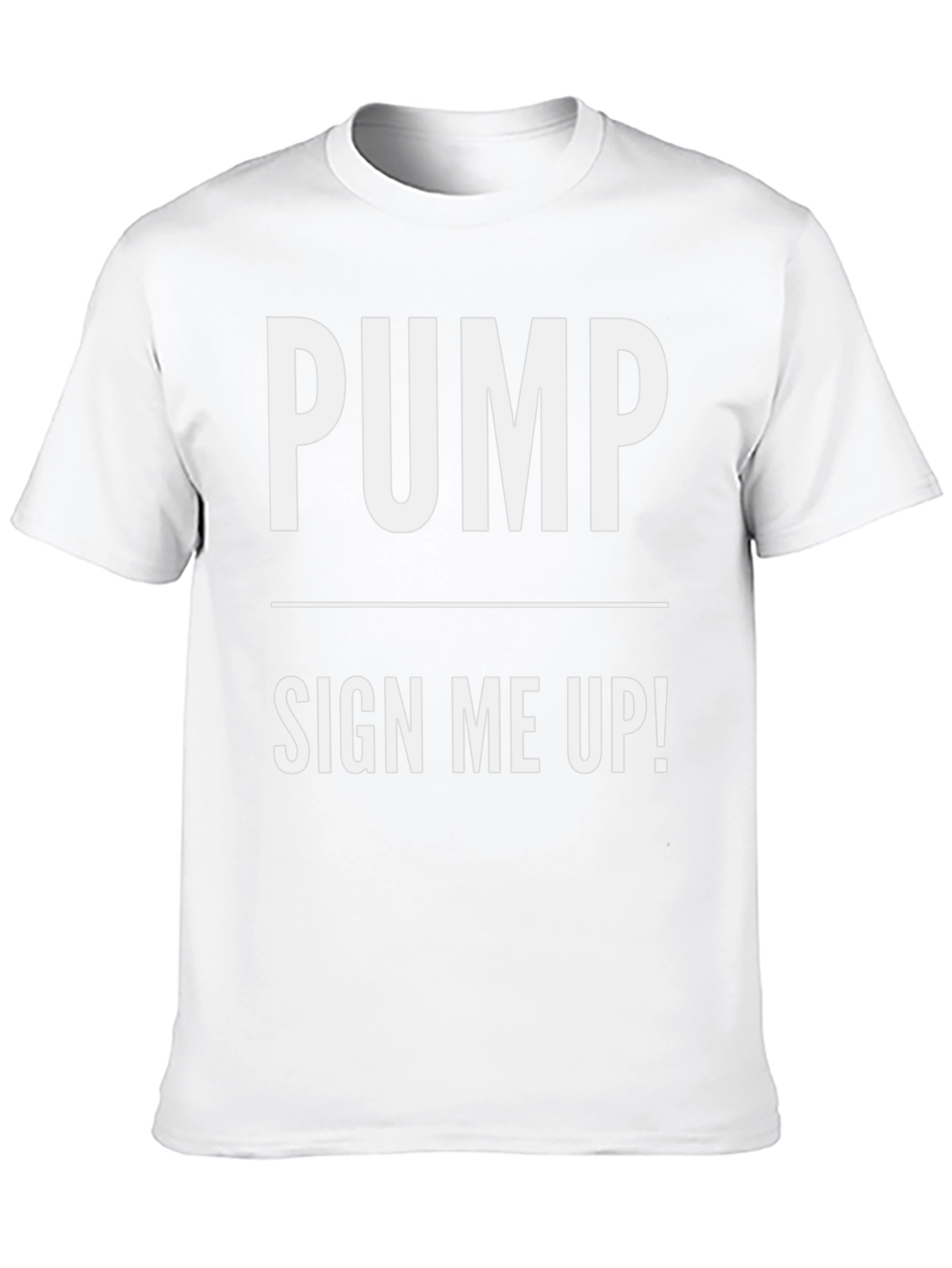 Pump Sign Me Up! Black Cotton T-Shirt