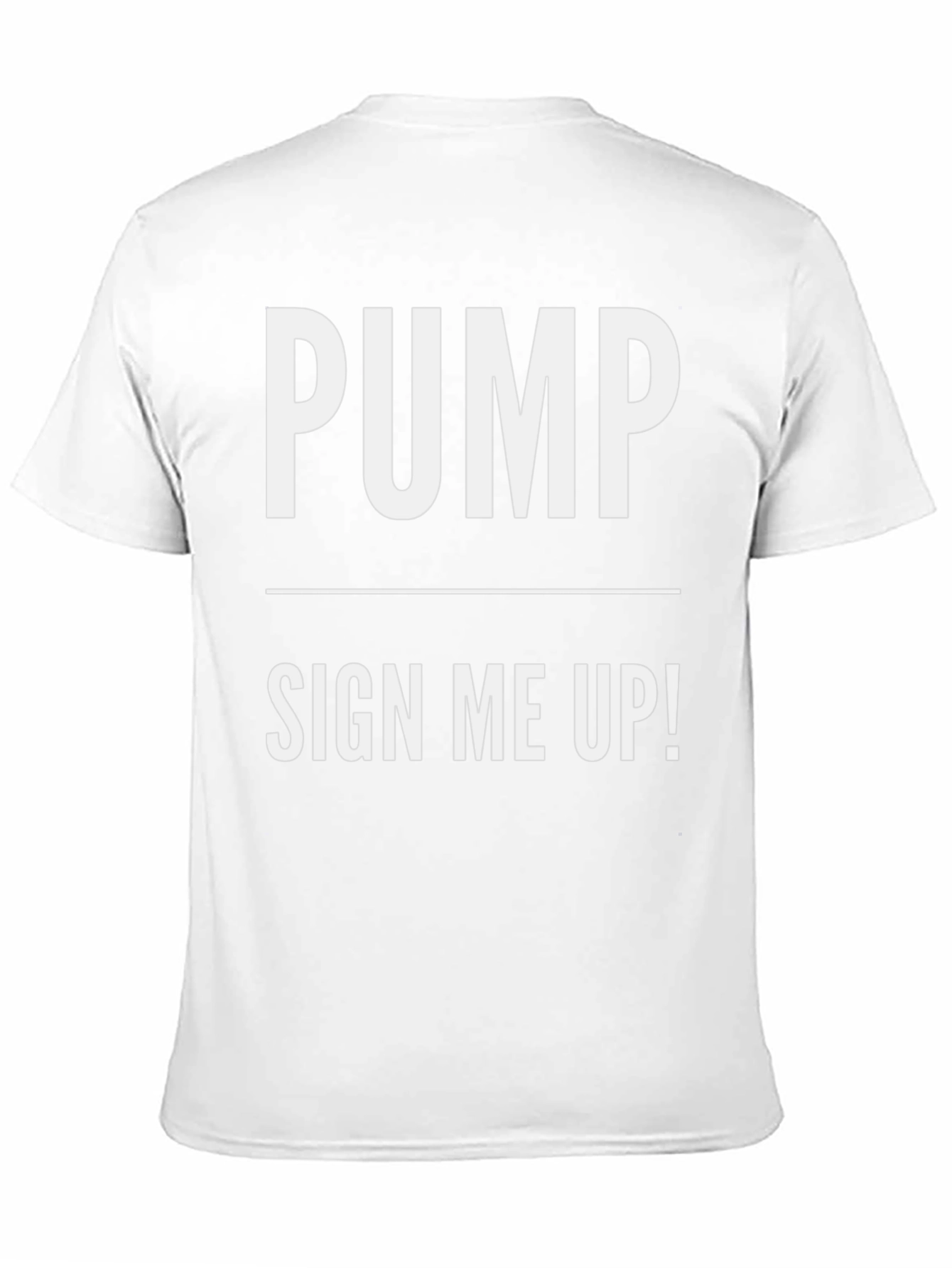 Pump Sign Me Up! Black Cotton T-Shirt