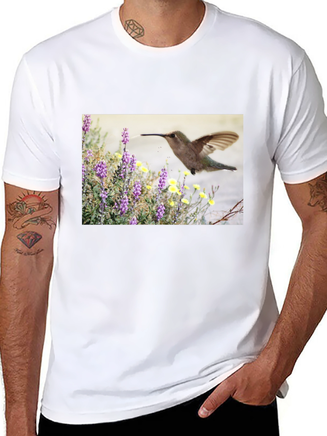 Hummingbird Graphic T-Shirt - Nature Inspired