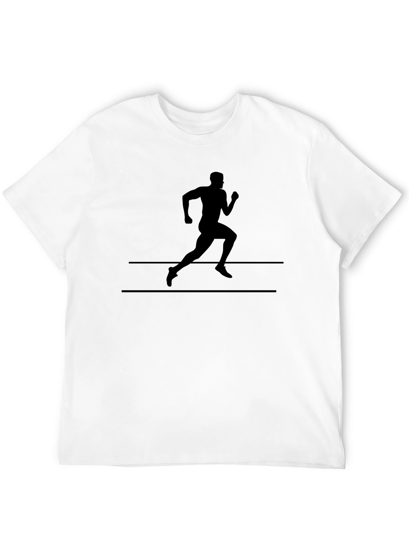 Mens Black Runner Graphic Tee