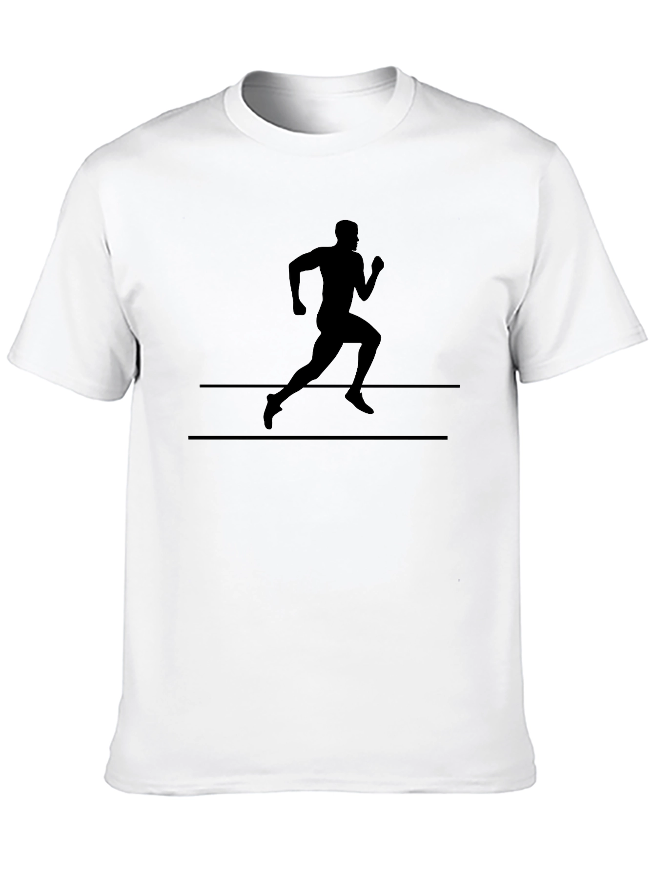 Mens Black Runner Graphic Tee