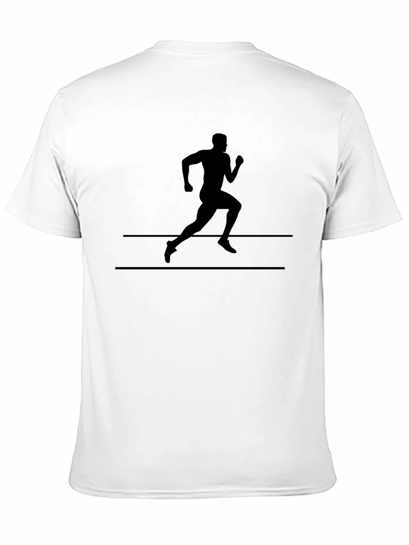 Mens Black Runner Graphic Tee