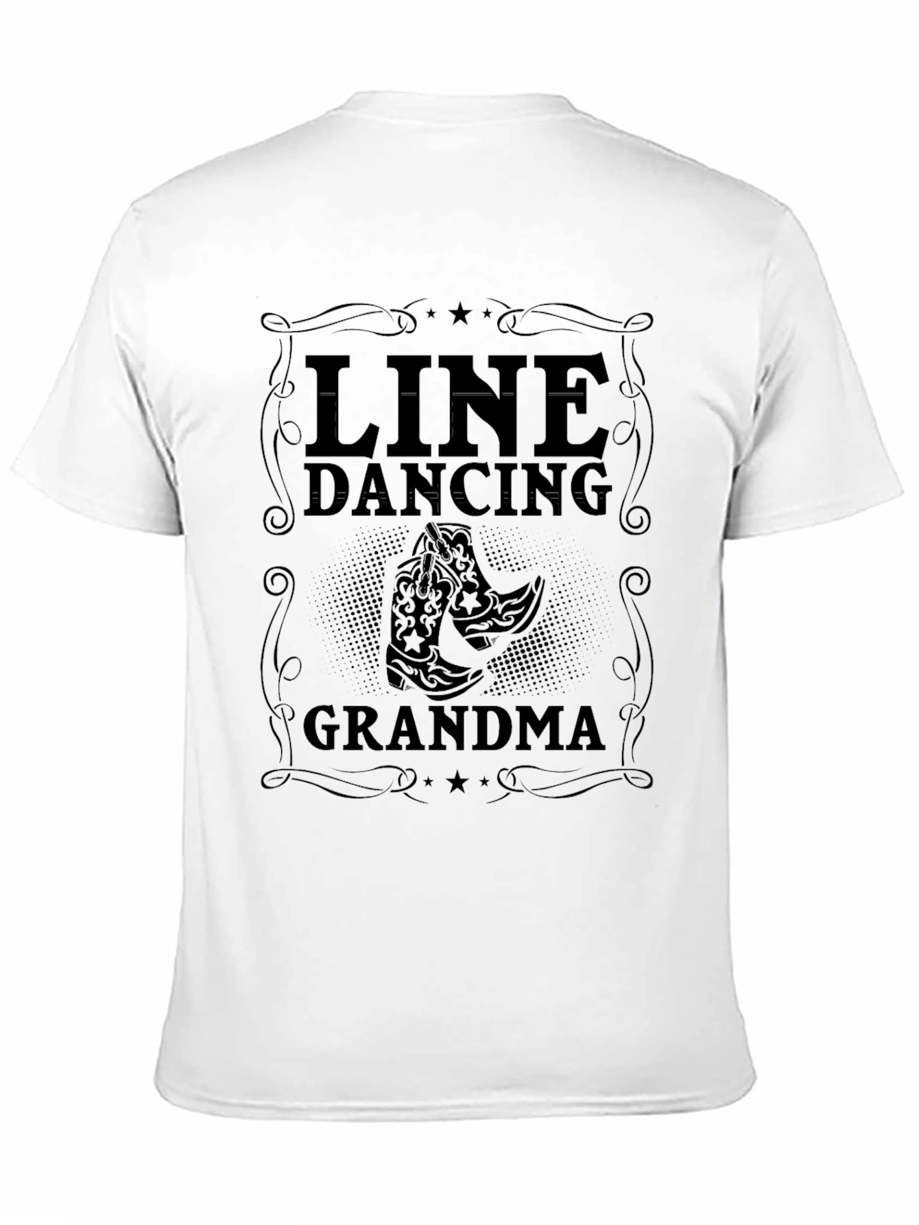 Line Dancing Grandma Black T-Shirt
