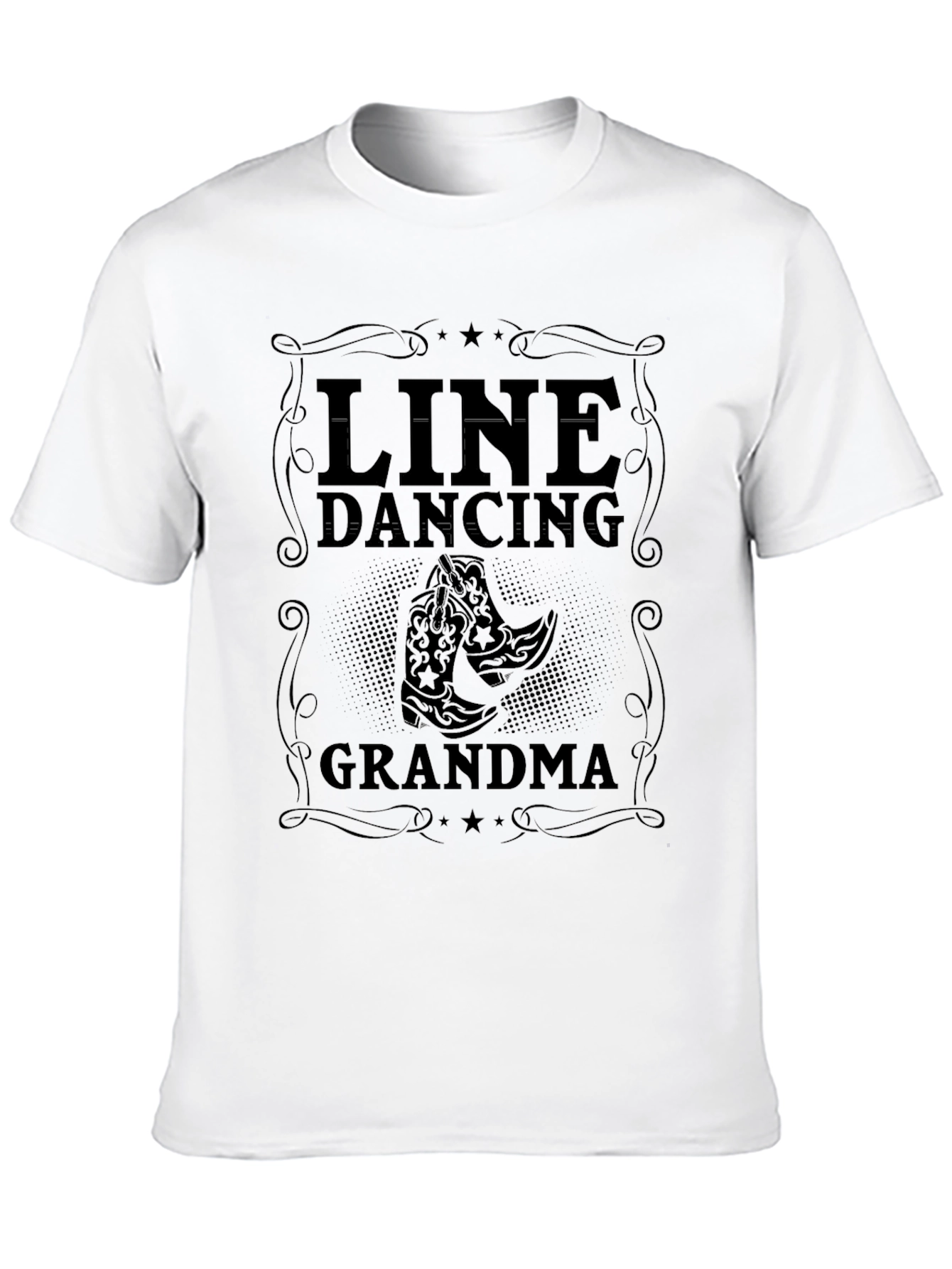 Line Dancing Grandma Black T-Shirt