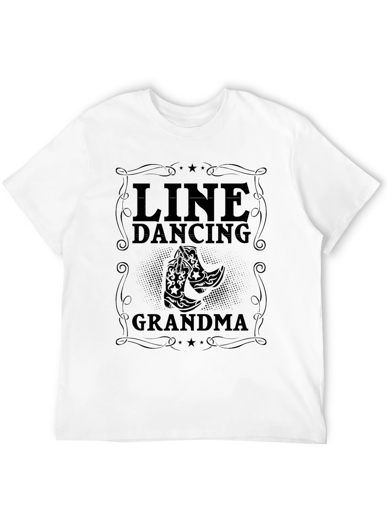 Line Dancing Grandma Black T-Shirt