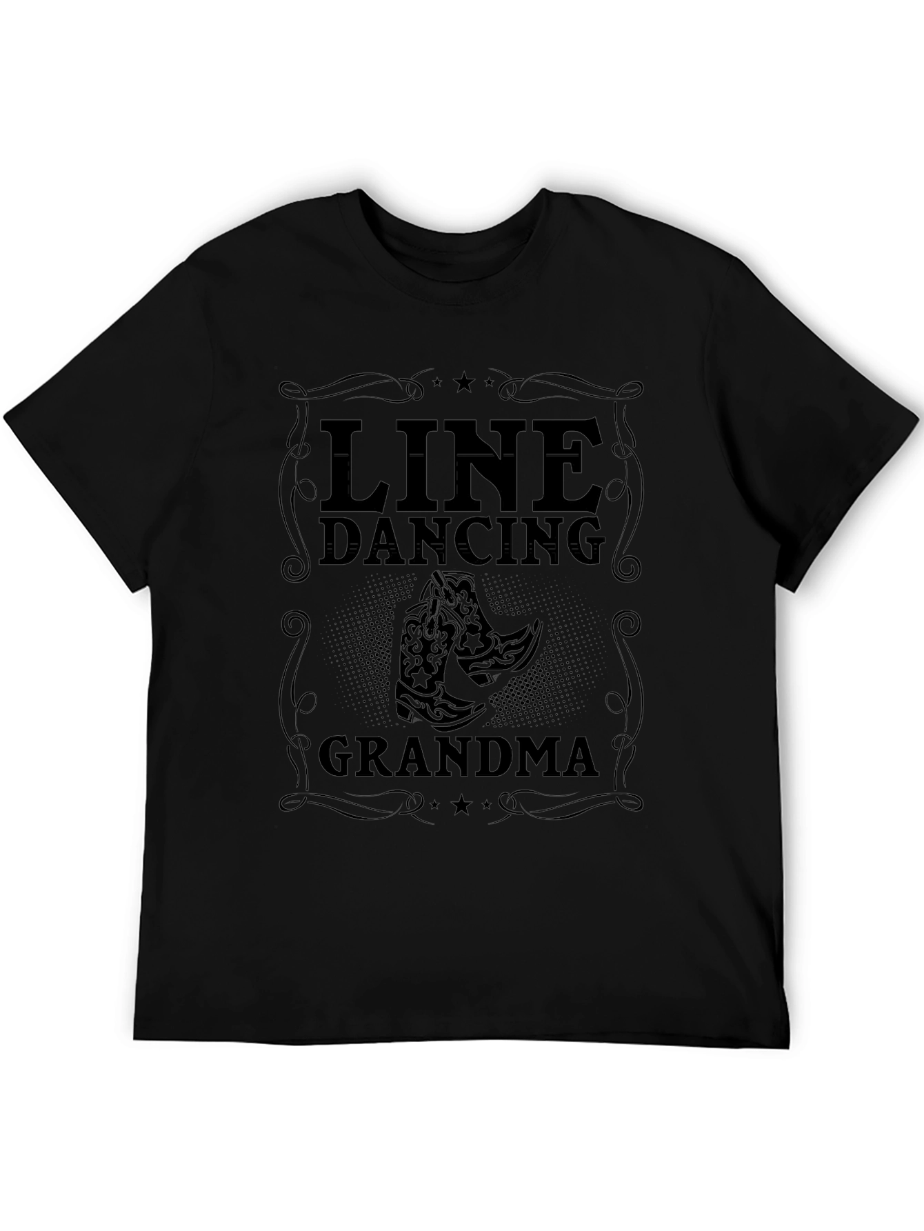 Line Dancing Grandma Black T-Shirt