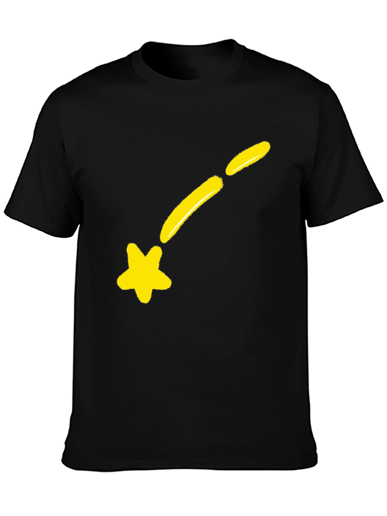 Shooting Star Graphic Tee - Black Cotton Blend