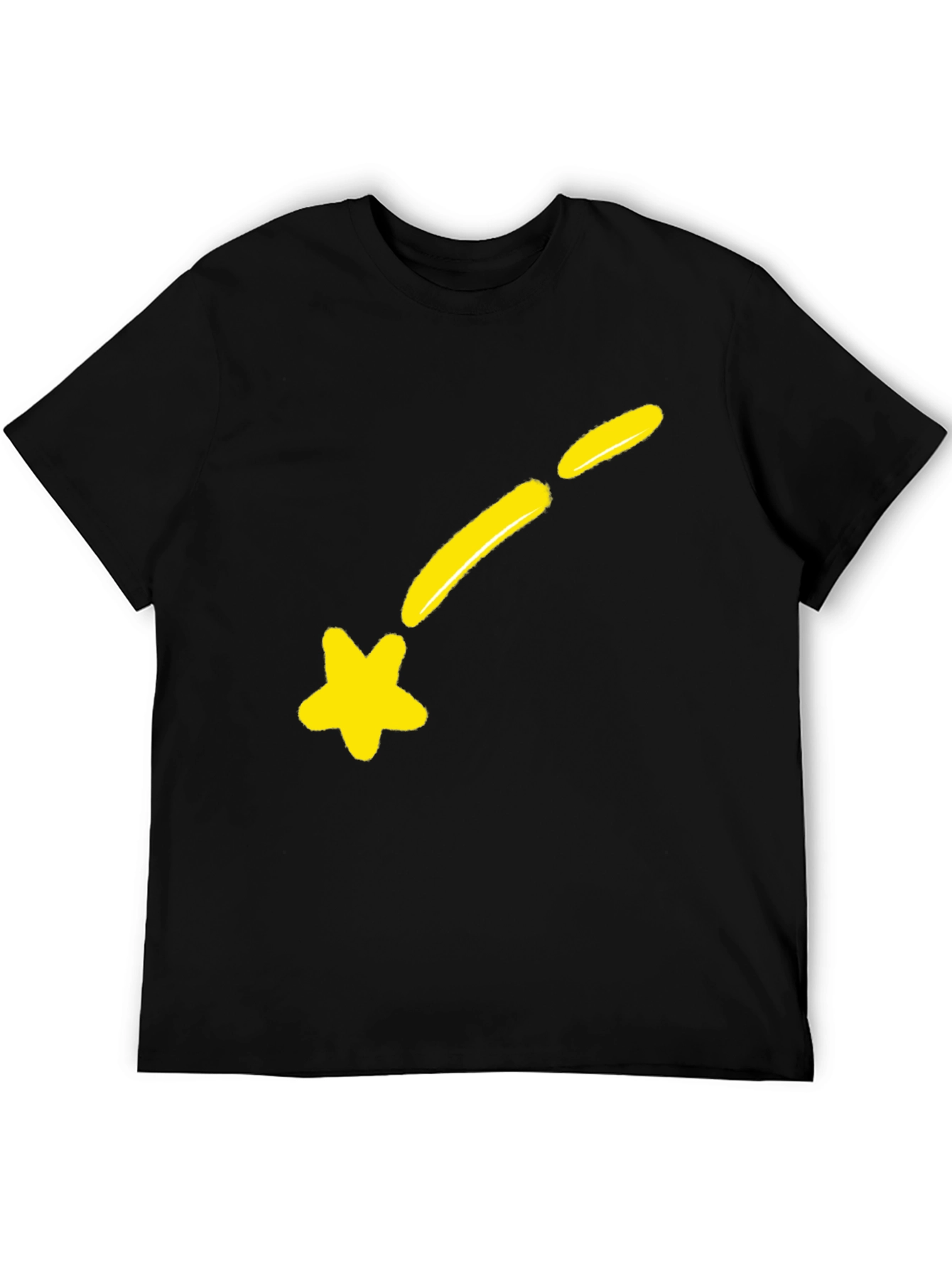 Shooting Star Graphic Tee - Black Cotton Blend