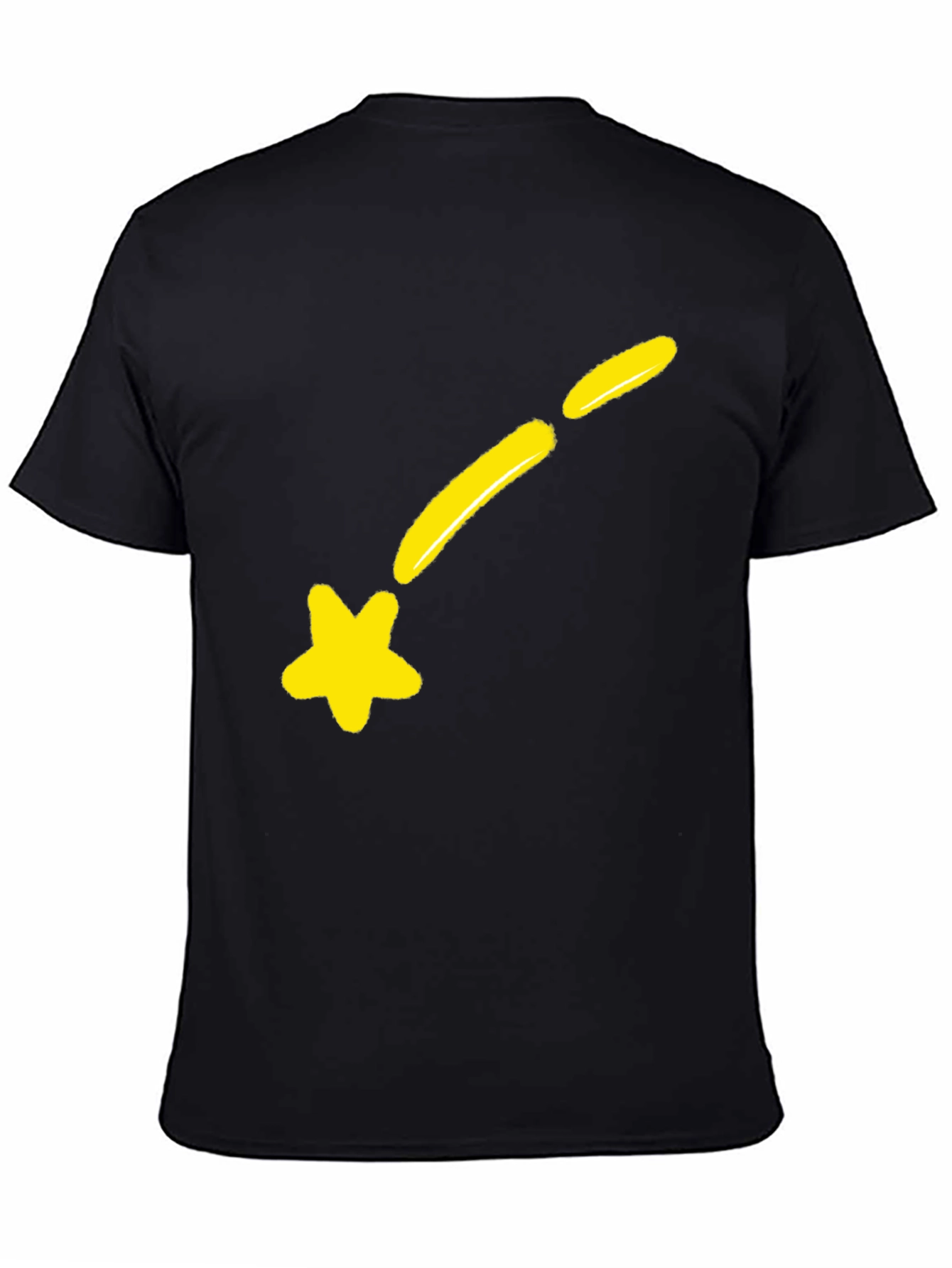 Shooting Star Graphic Tee - Black Cotton Blend