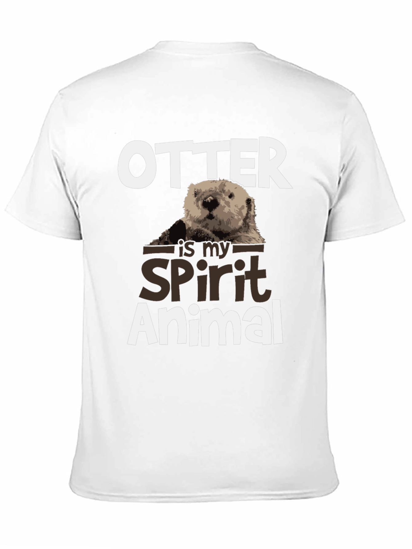 Otter Spirit Animal Graphic Tee - Black