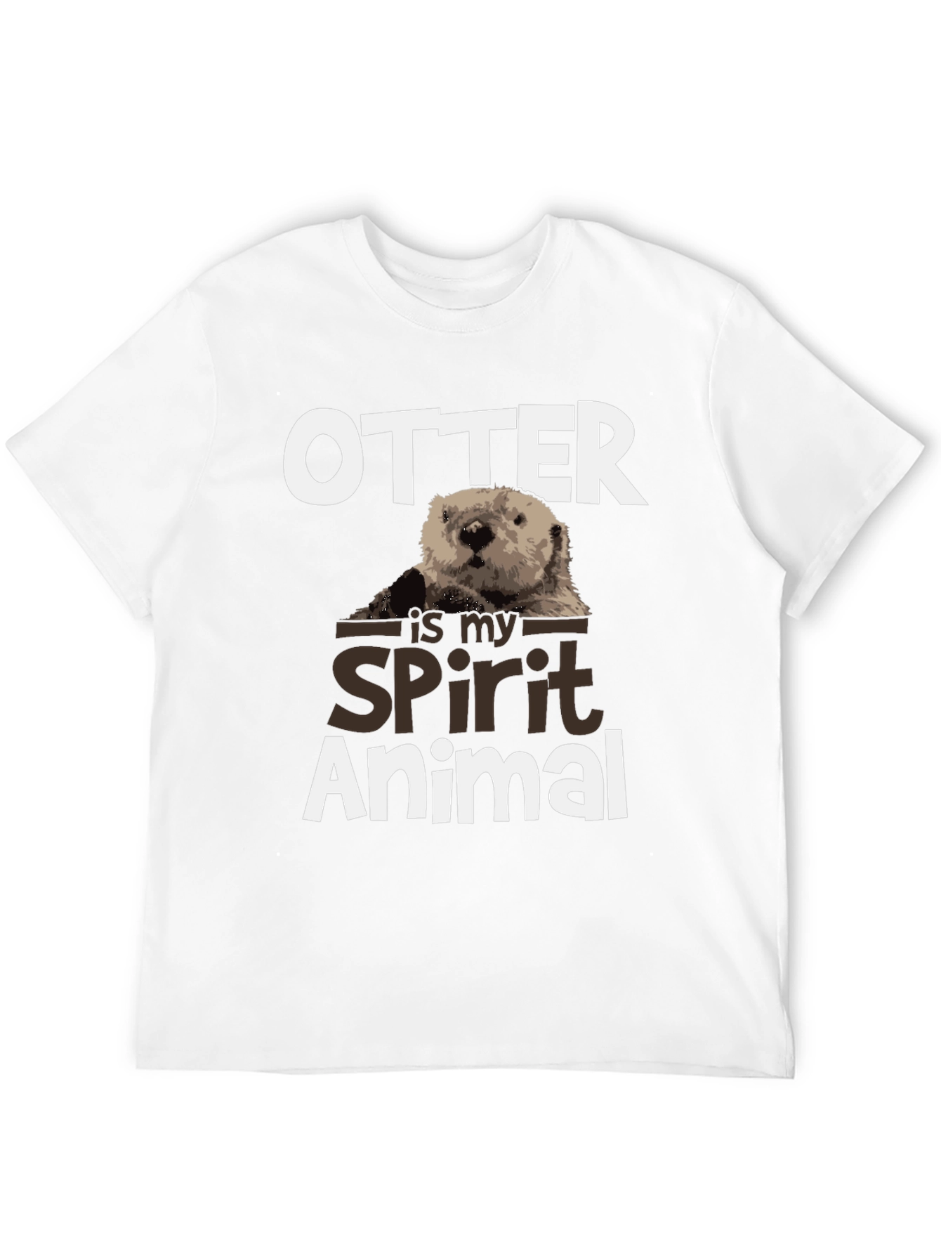 Otter Spirit Animal Graphic Tee - Black