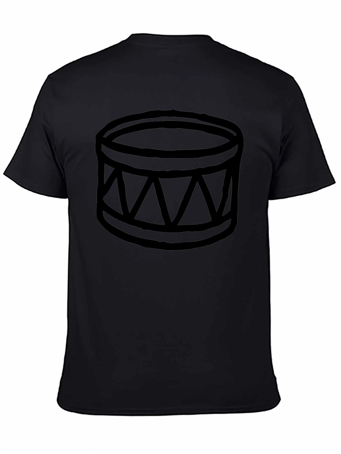 Drum Graphic Tee - Black Casual Shirt