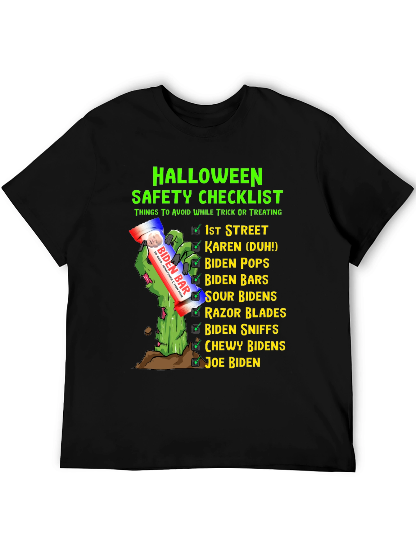 Halloween Safety Checklist Novelty T-Shirt