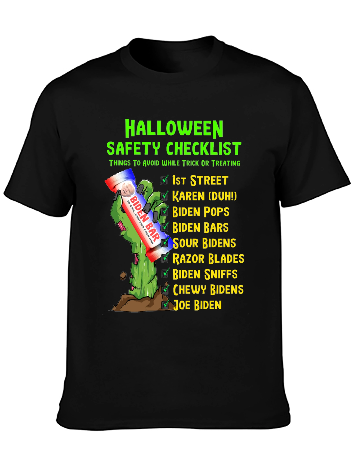 Halloween Safety Checklist Novelty T-Shirt