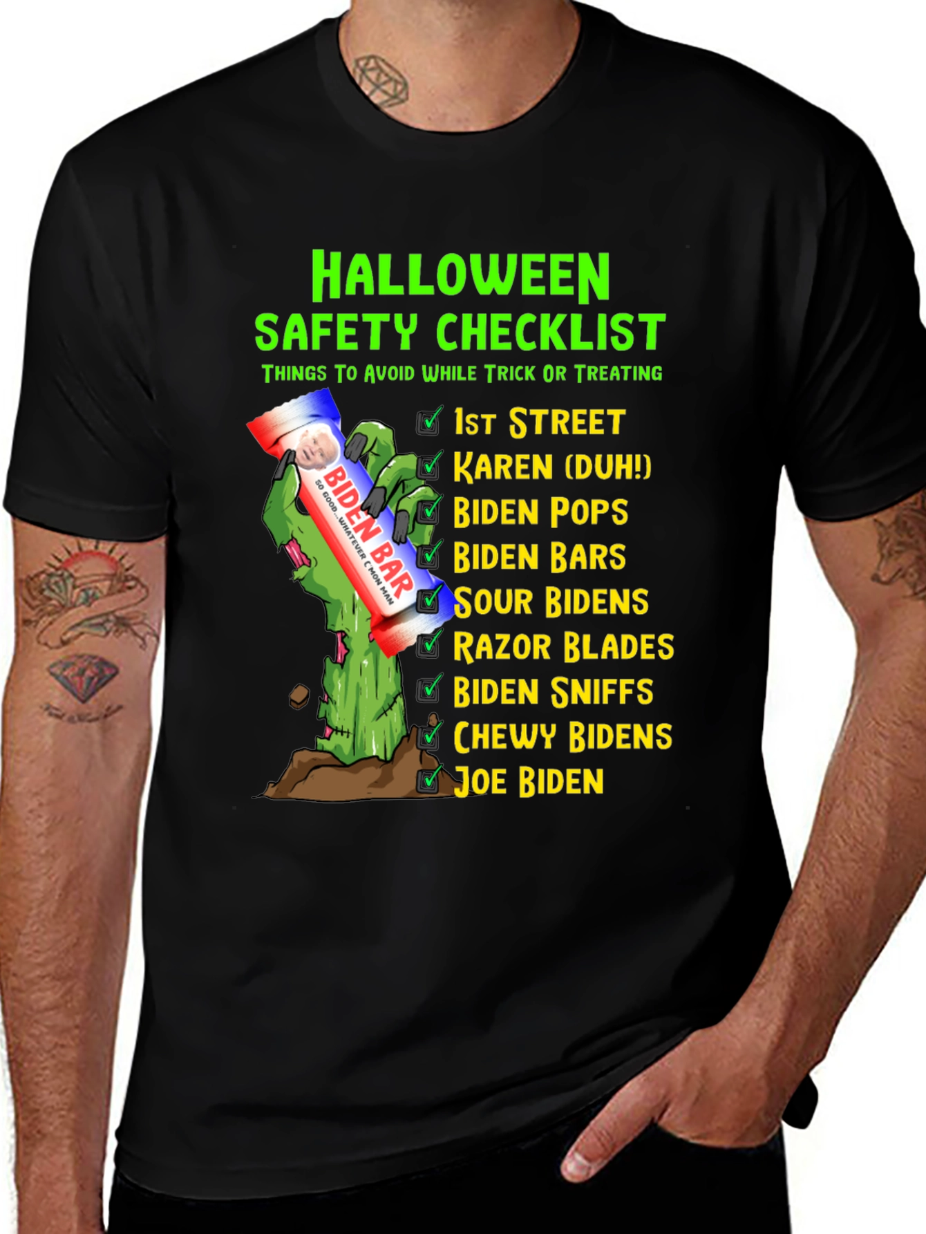 Halloween Safety Checklist Novelty T-Shirt