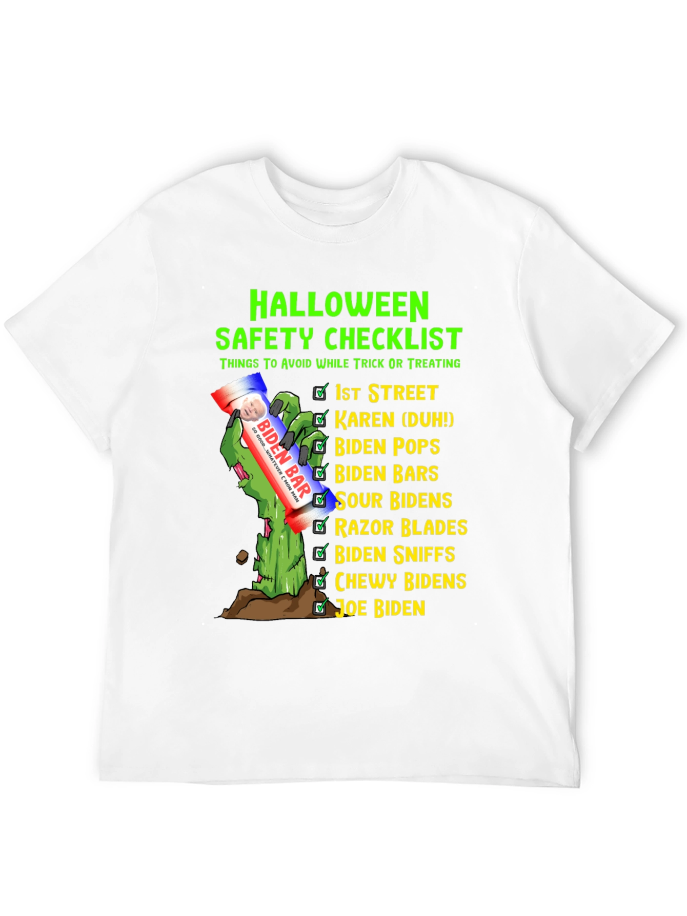 Halloween Safety Checklist Novelty T-Shirt
