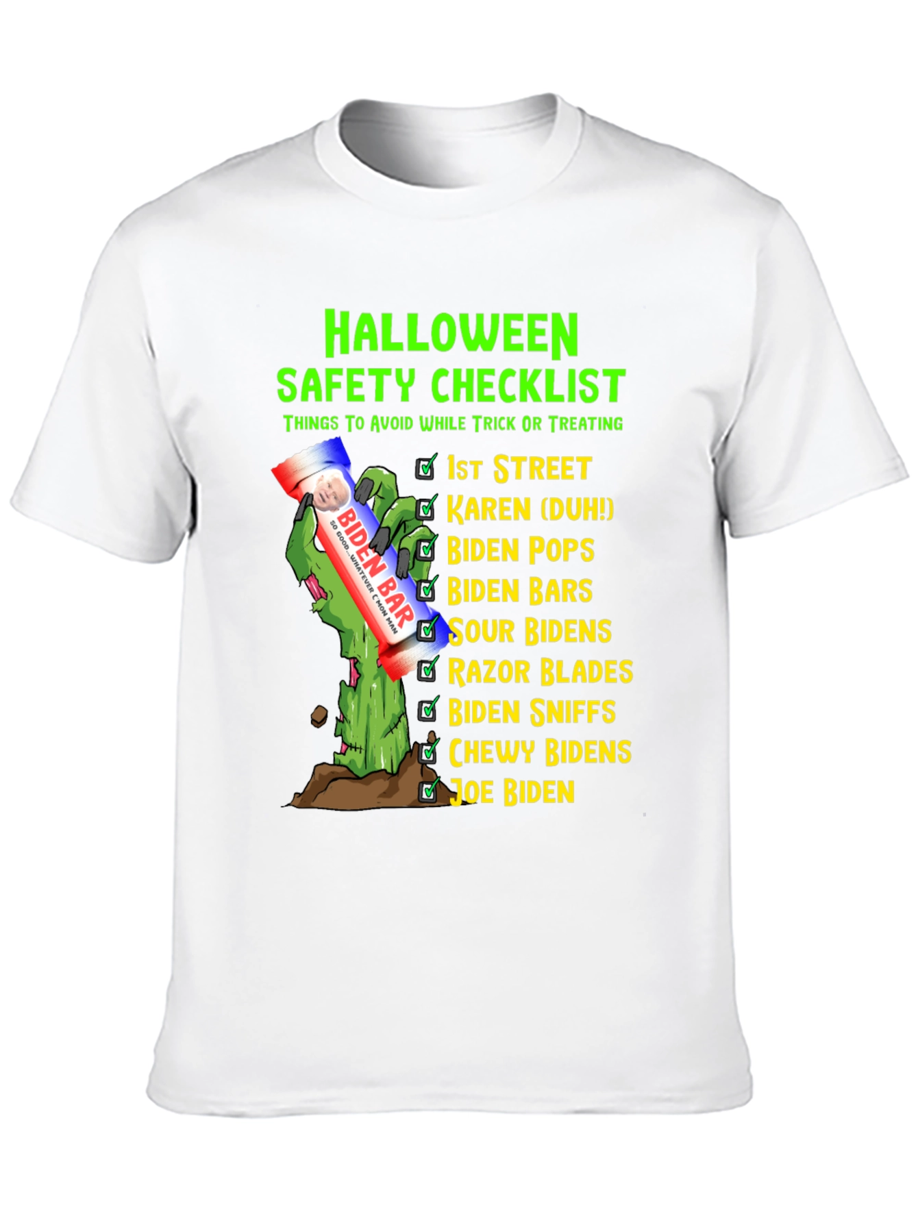 Halloween Safety Checklist Novelty T-Shirt