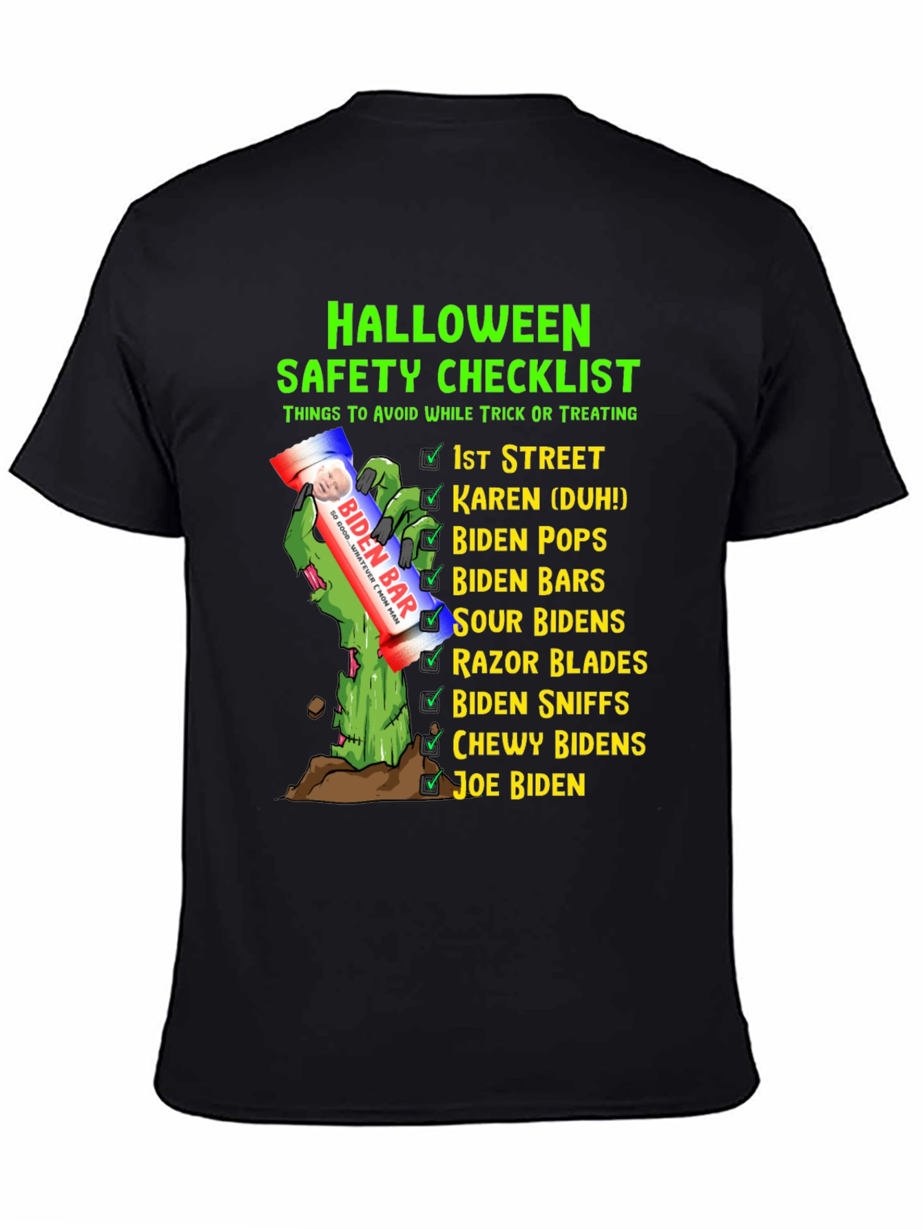 Halloween Safety Checklist Novelty T-Shirt