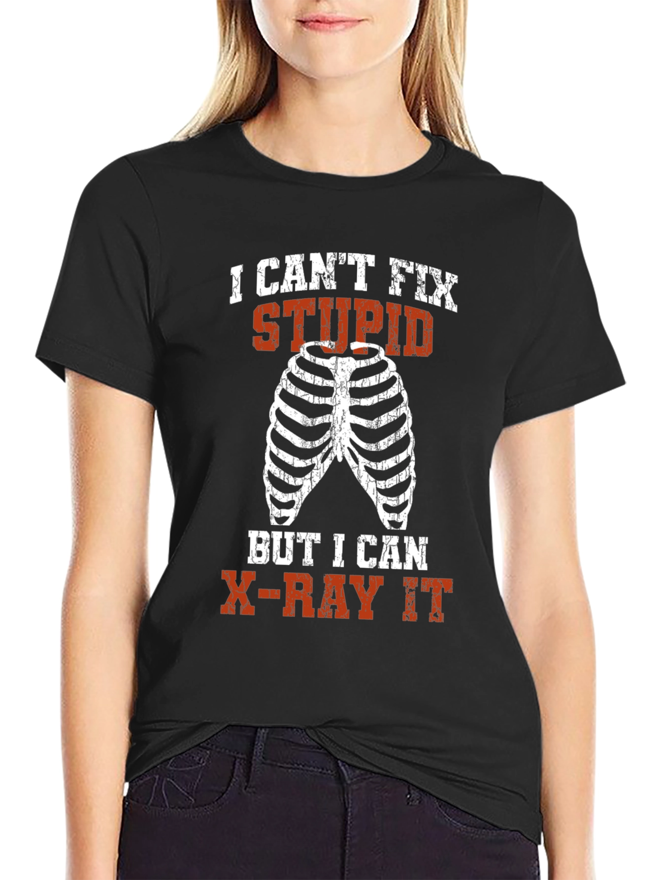 Funny Radiology T-Shirt: X-Ray Rib Cage Graphic