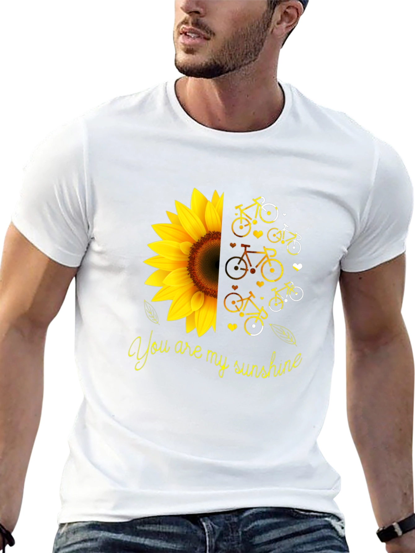 You Are My Sunshine Sunflower Bike Graphic T-Shirt