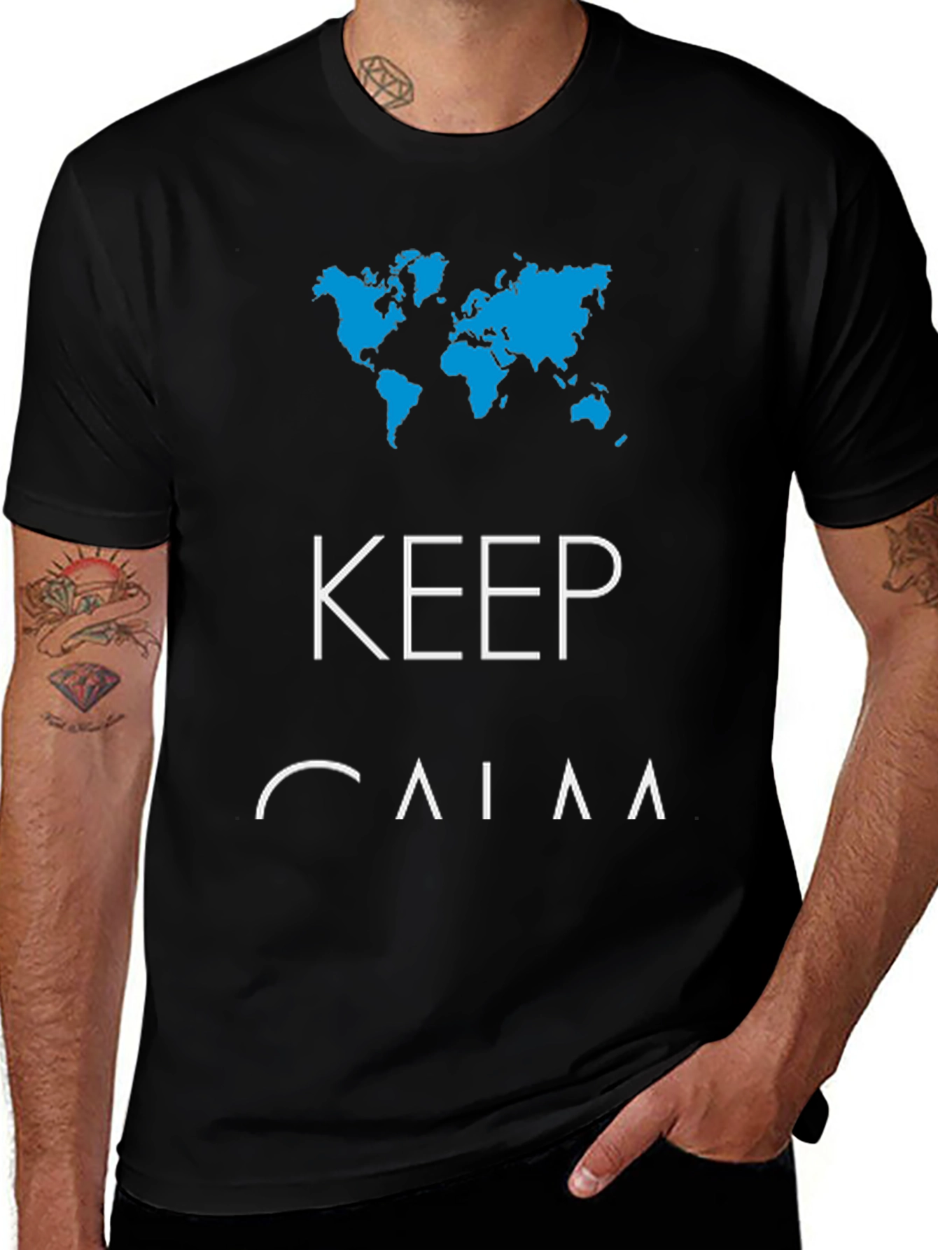 Keep Calm World Map T-Shirt