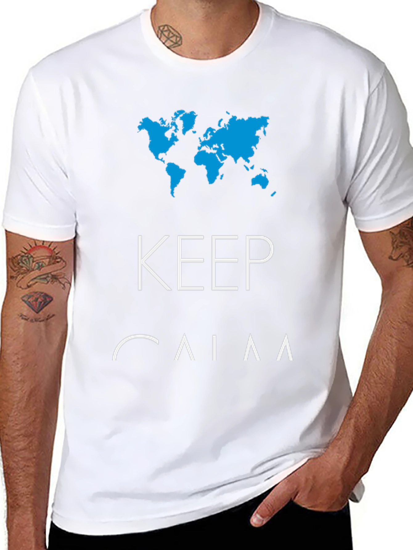 Keep Calm World Map T-Shirt