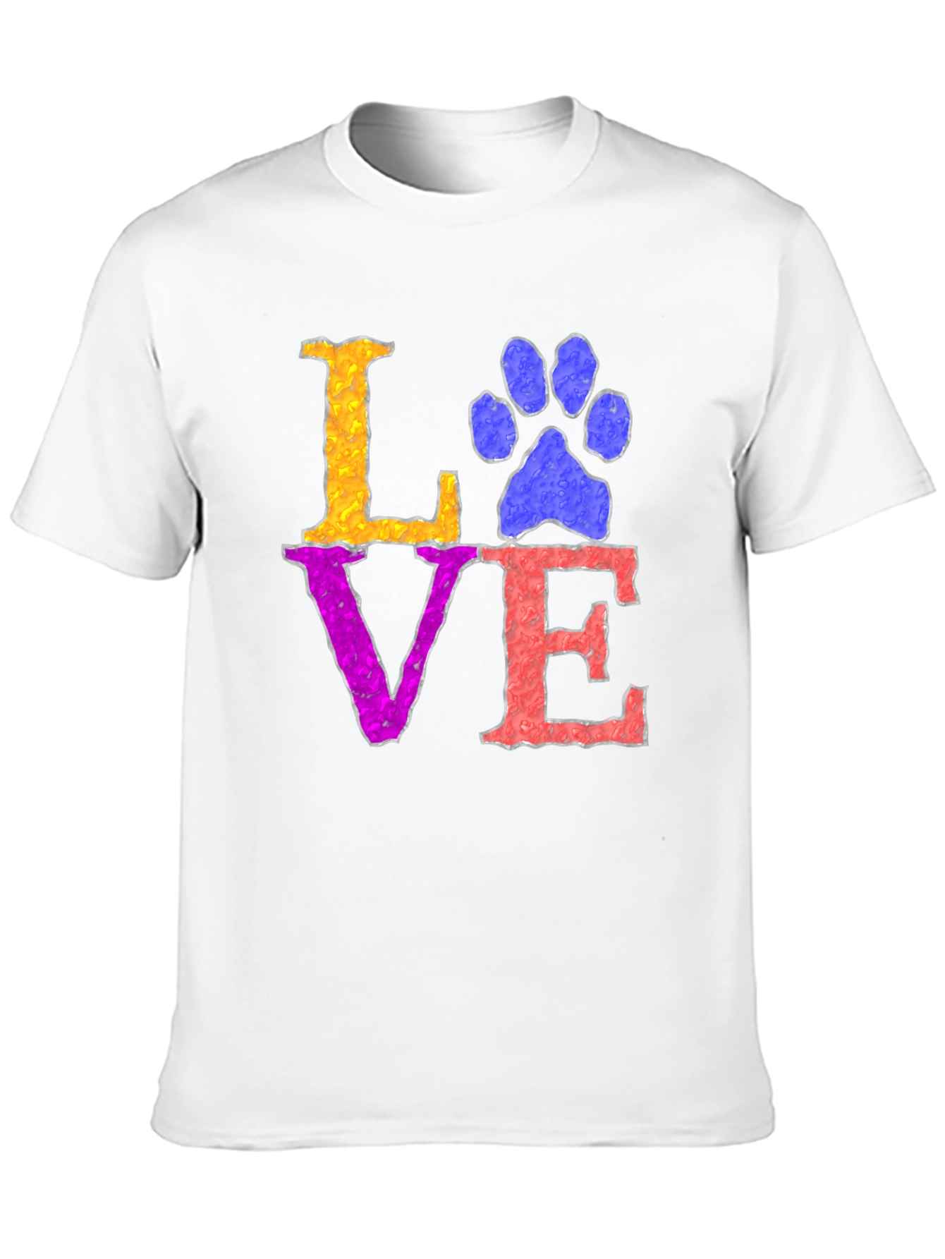 Love Paw Print T-Shirt - Pet Lover Tee