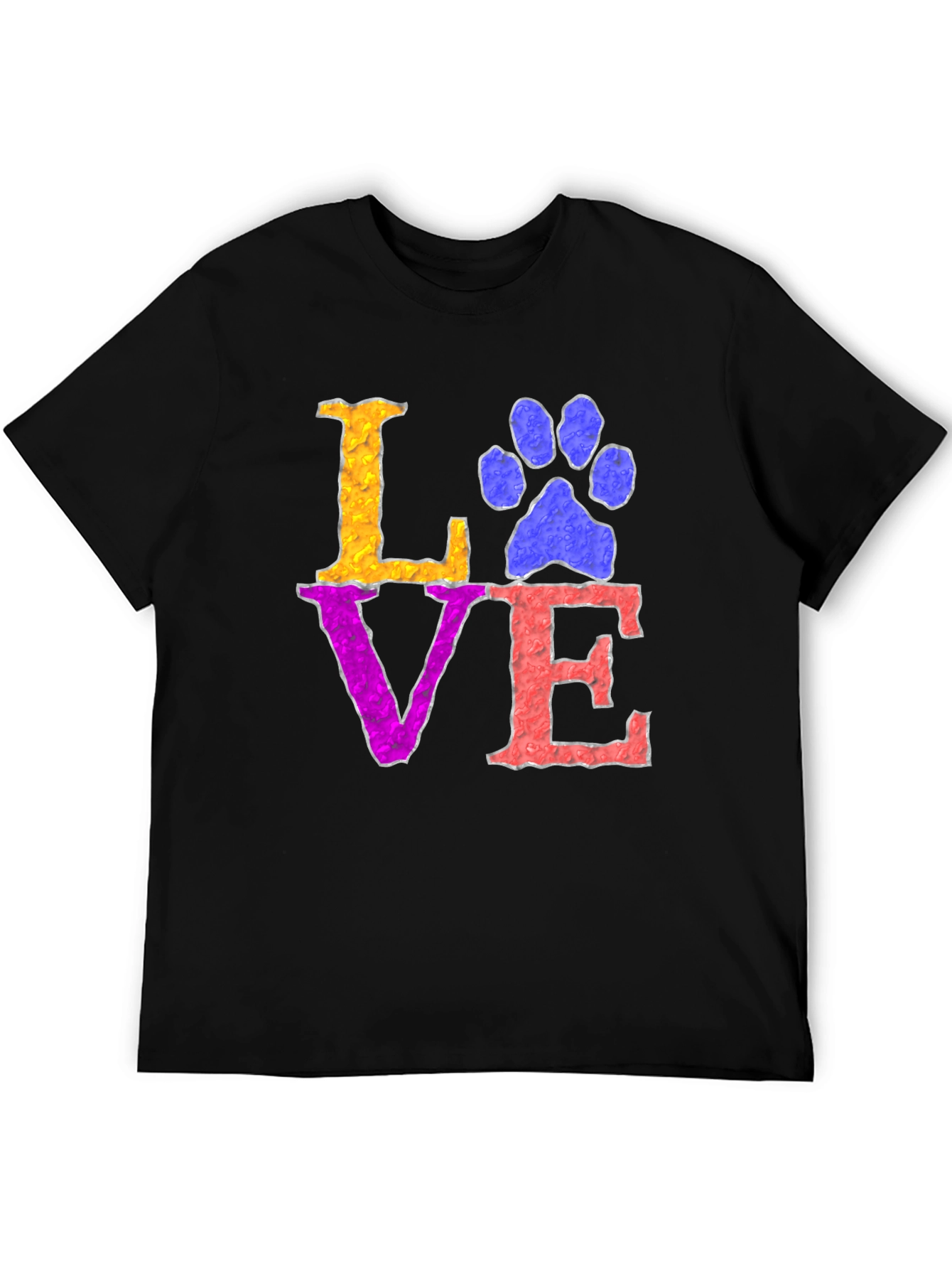 Love Paw Print T-Shirt - Pet Lover Tee