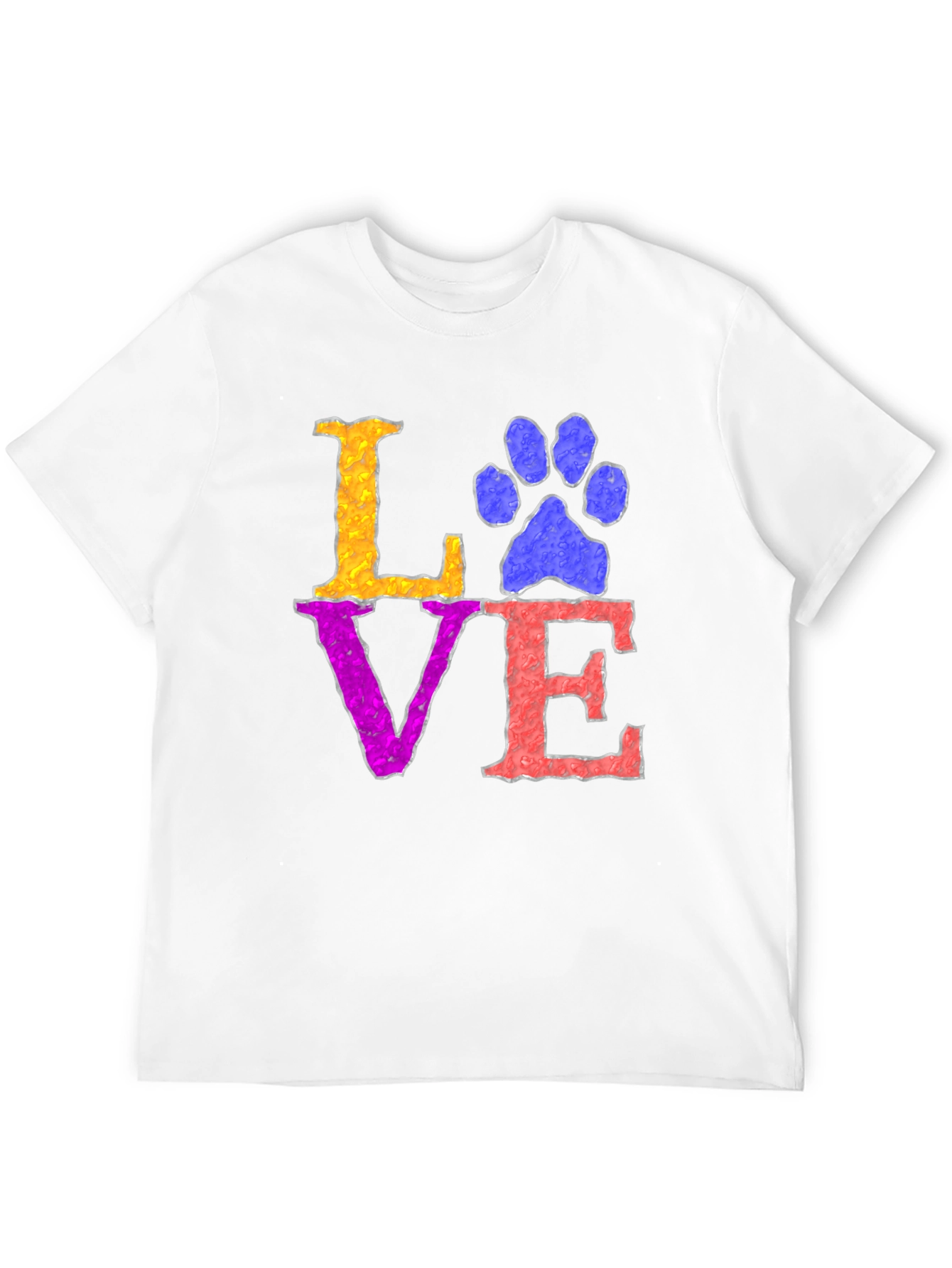 Love Paw Print T-Shirt - Pet Lover Tee