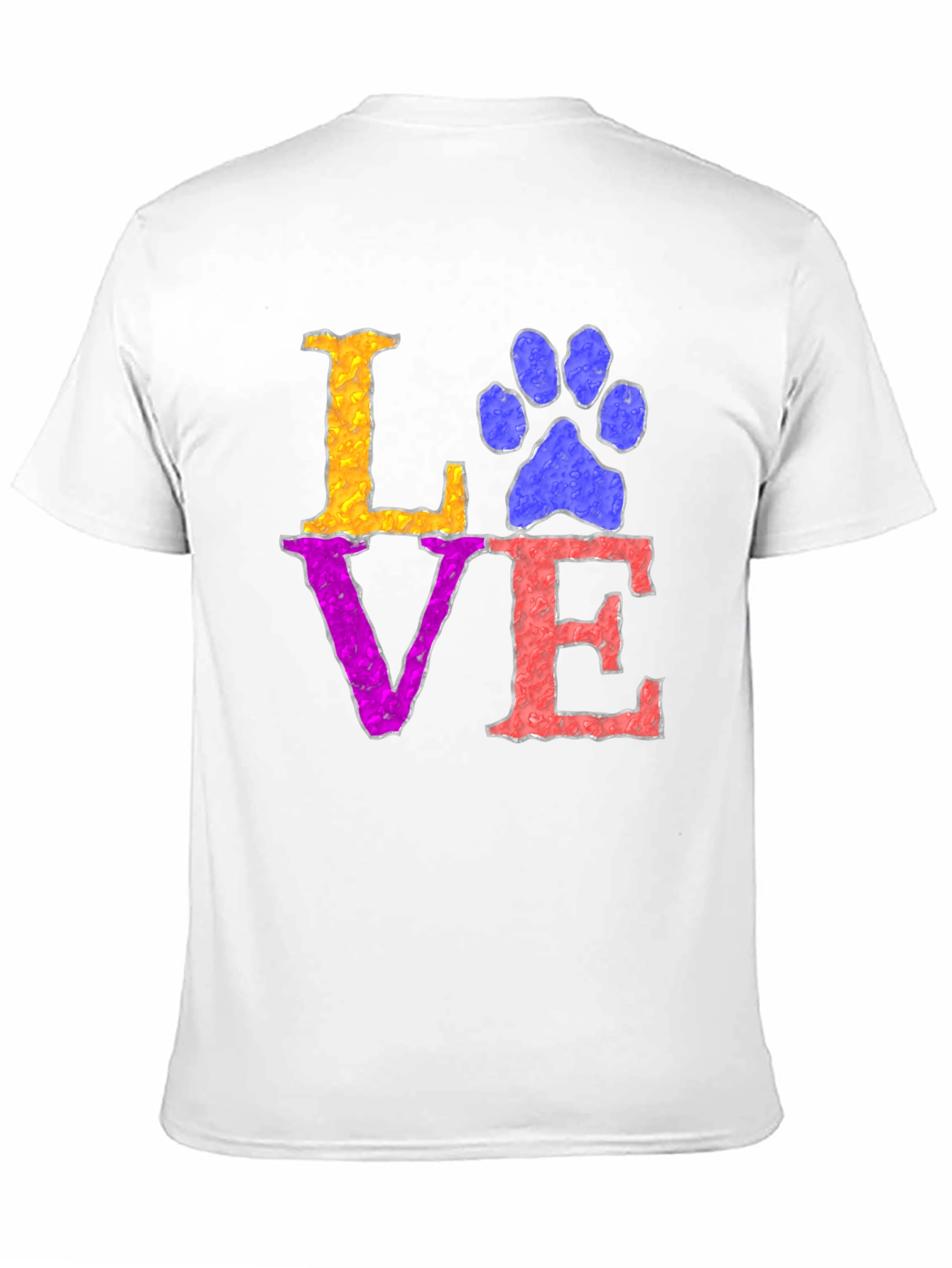 Love Paw Print T-Shirt - Pet Lover Tee
