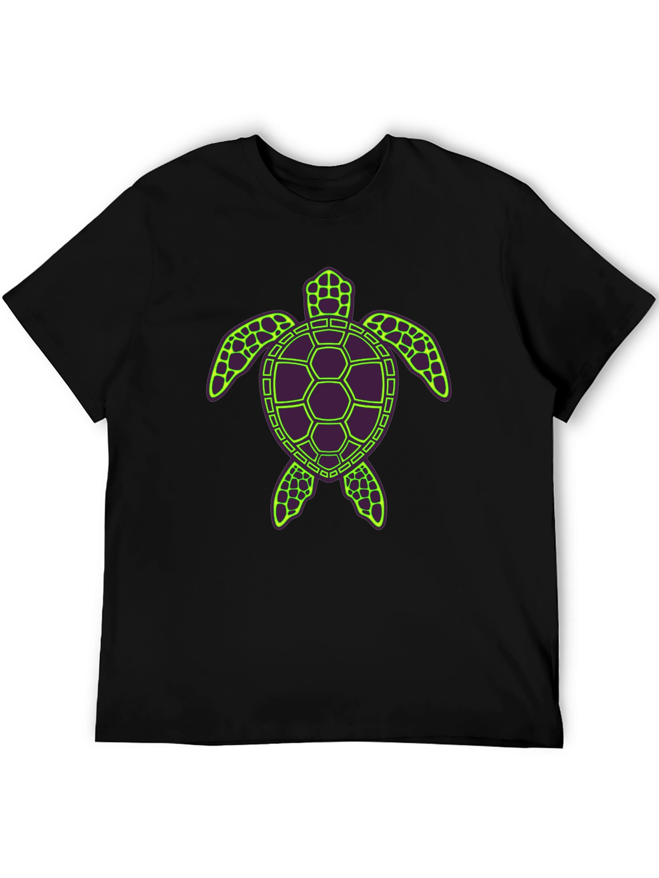 Turtle Graphic Tee - Unique Neon Design