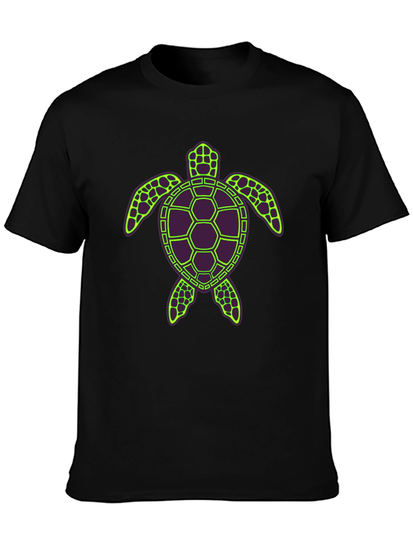 Turtle Graphic Tee - Unique Neon Design