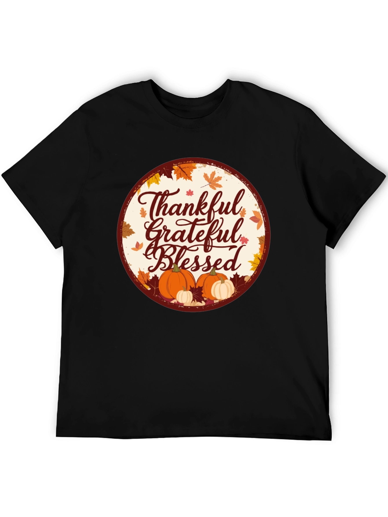 Thankful Grateful Blessed Fall Graphic Tee