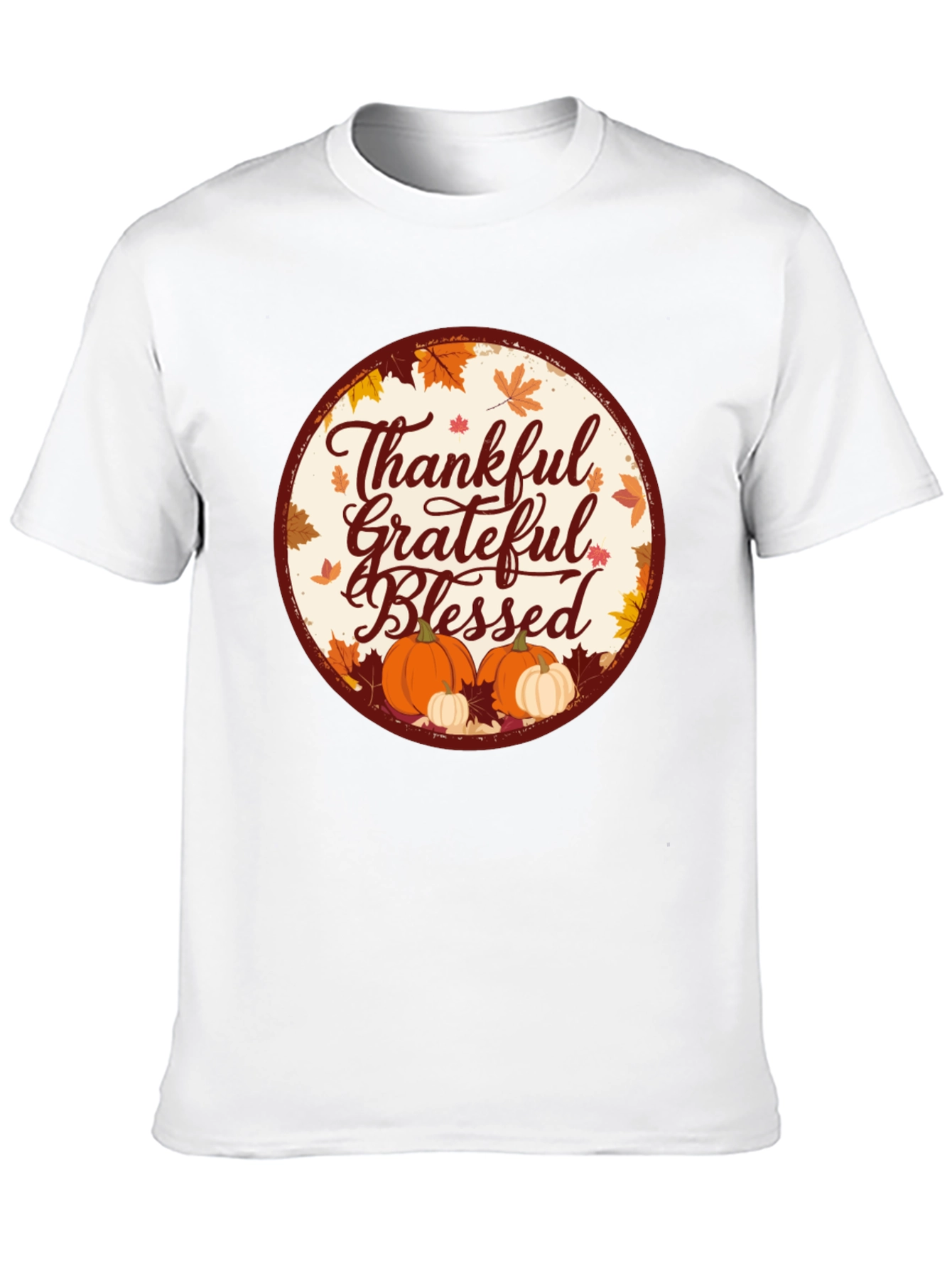 Thankful Grateful Blessed Fall Graphic Tee