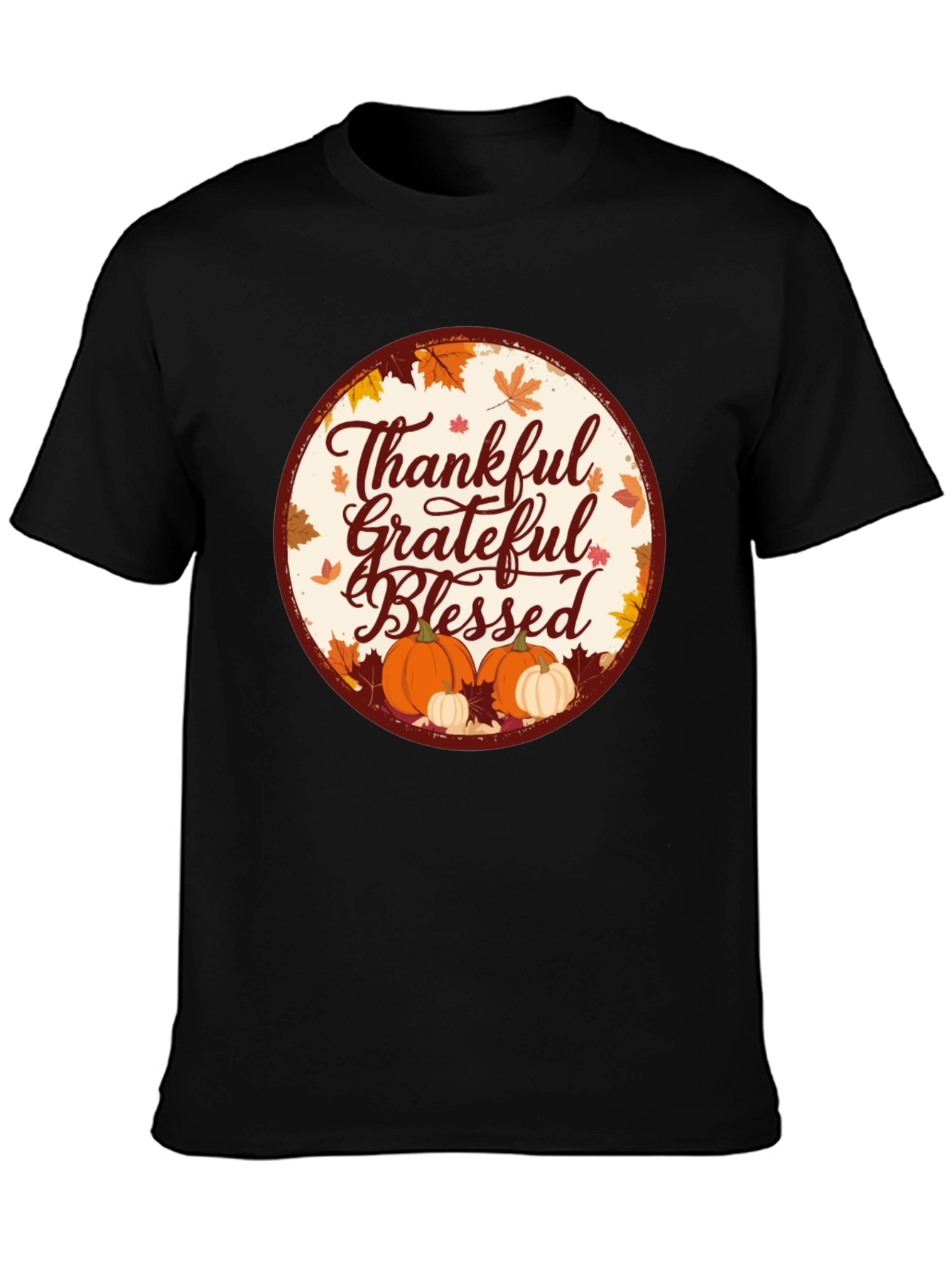 Thankful Grateful Blessed Fall Graphic Tee