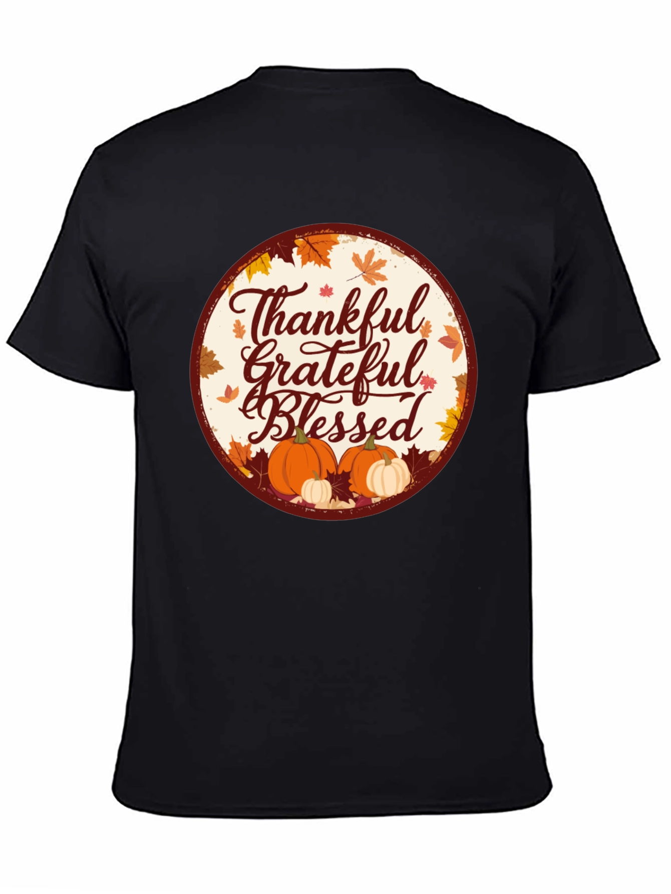 Thankful Grateful Blessed Fall Graphic Tee