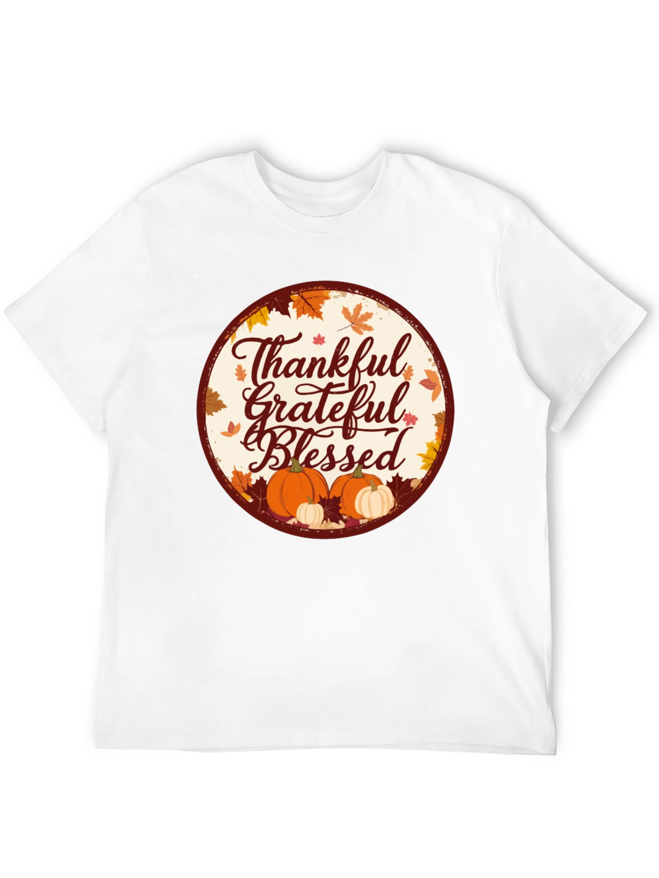 Thankful Grateful Blessed Fall Graphic Tee