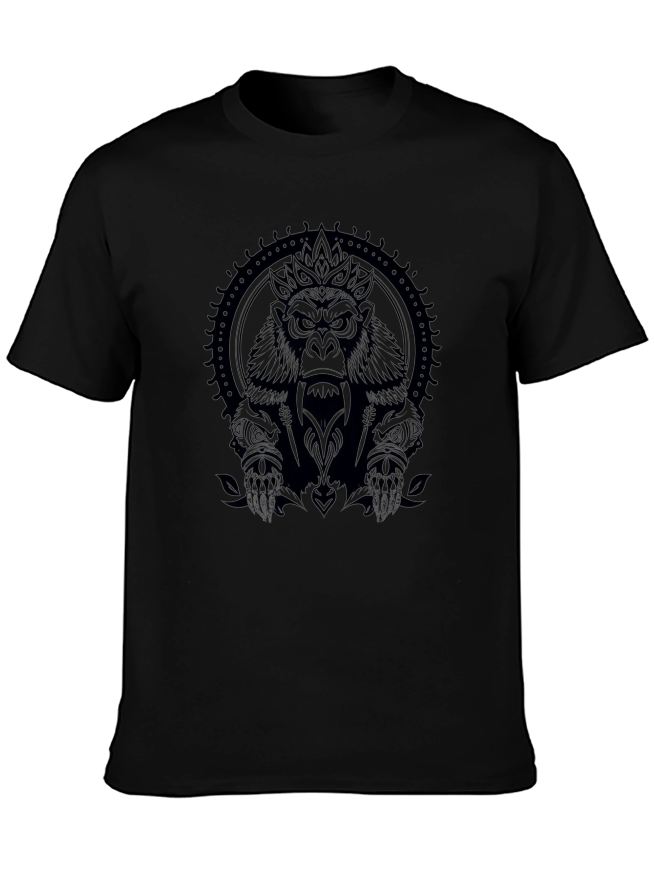 King Kong Graphic Tee - Black Crew Neck T-Shirt