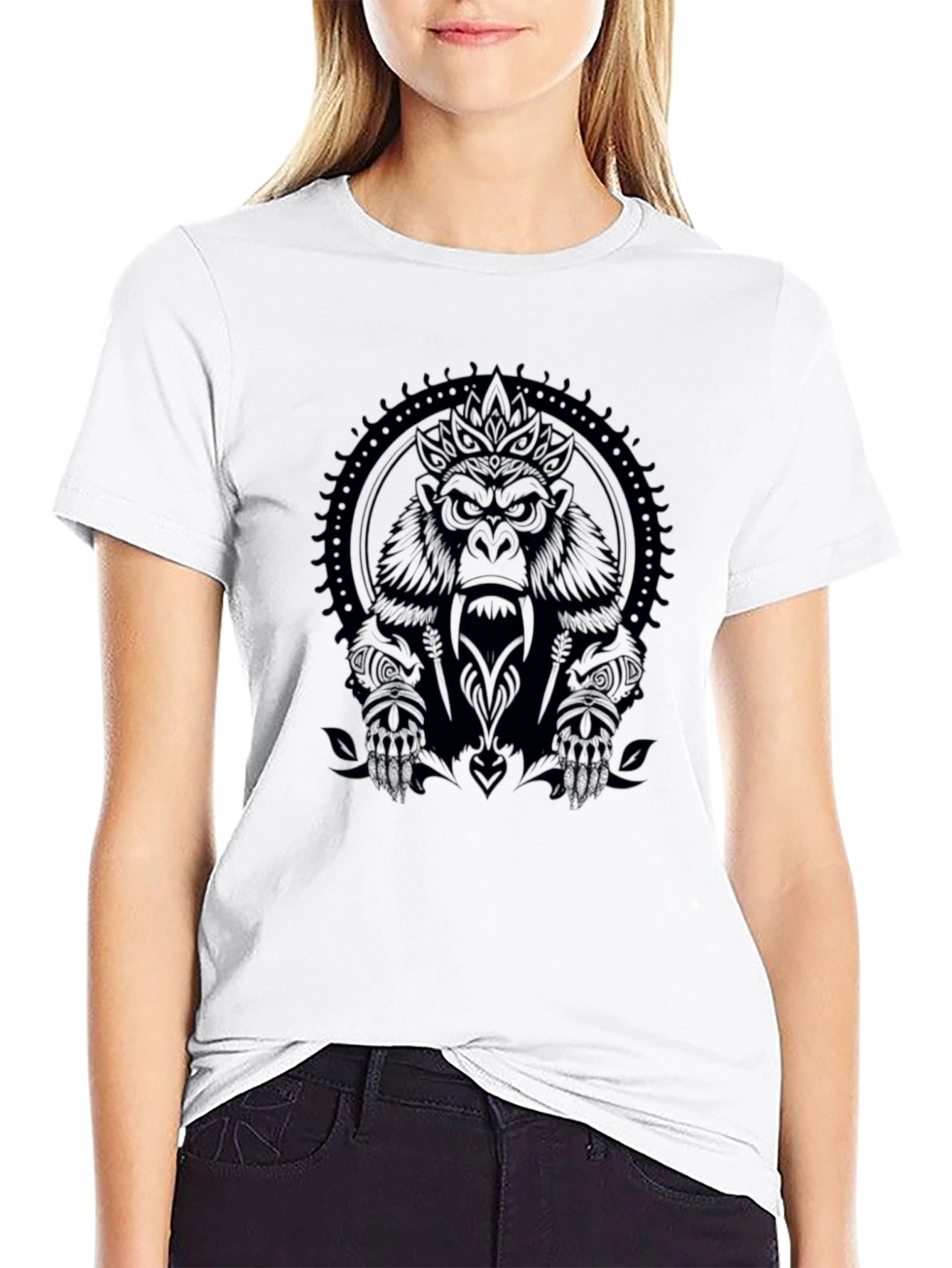 King Kong Graphic Tee - Black Crew Neck T-Shirt