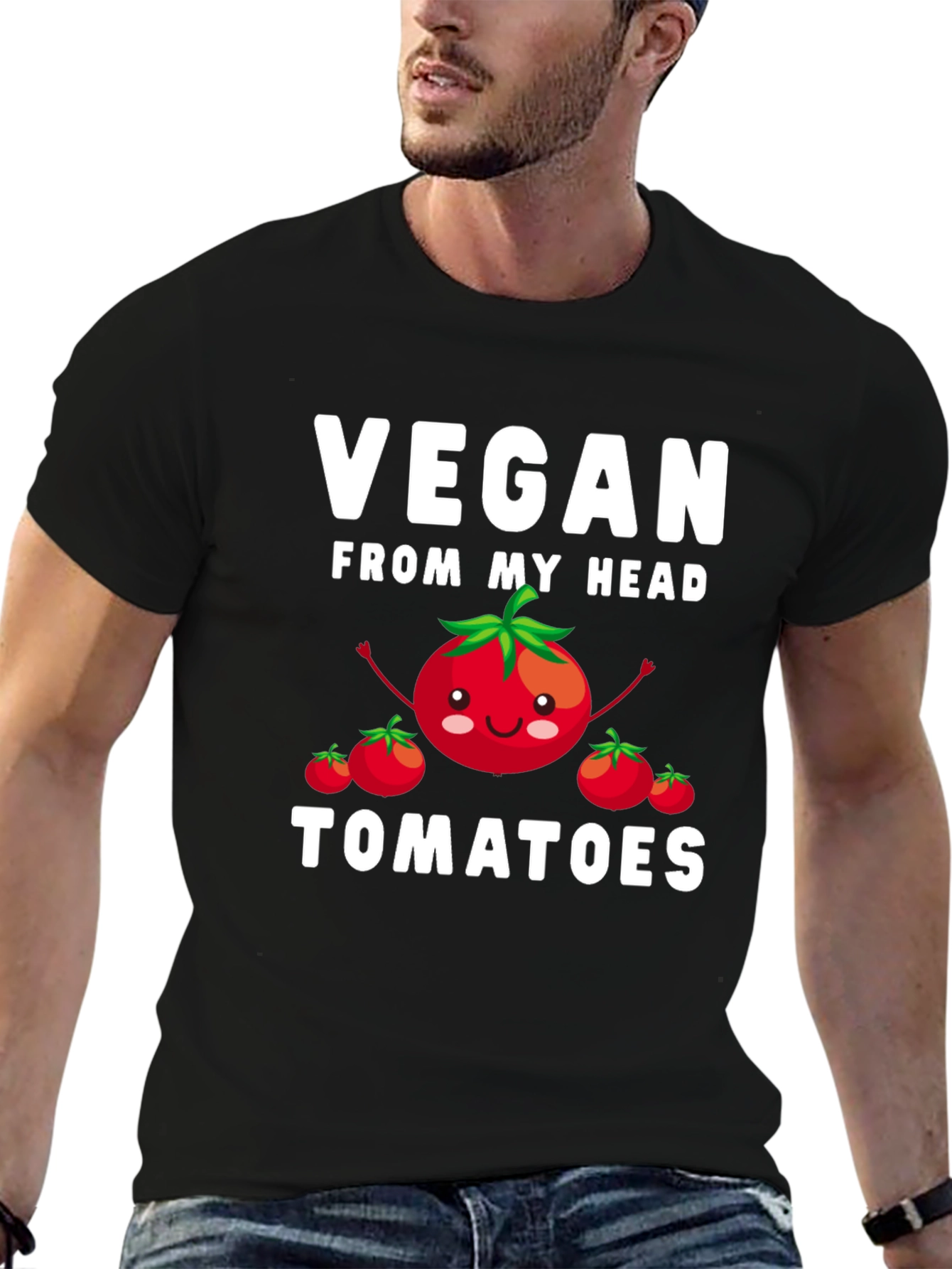 Vegan From My Head Tomatoes Graphic T-Shirt